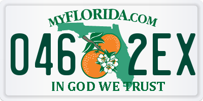 FL license plate 0462EX