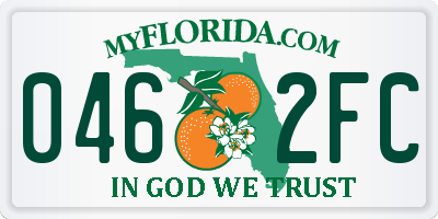 FL license plate 0462FC