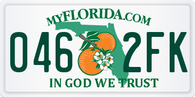 FL license plate 0462FK