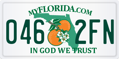 FL license plate 0462FN