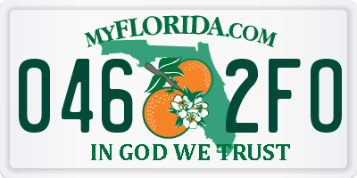 FL license plate 0462FO