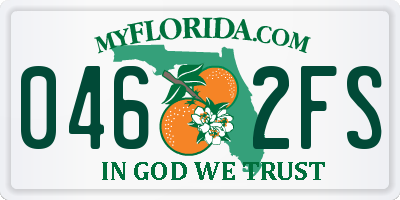 FL license plate 0462FS