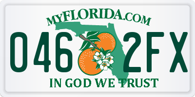 FL license plate 0462FX