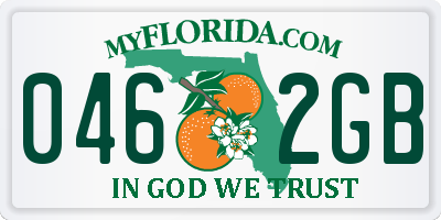 FL license plate 0462GB