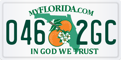 FL license plate 0462GC