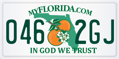 FL license plate 0462GJ