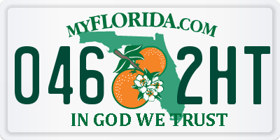 FL license plate 0462HT