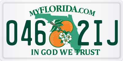 FL license plate 0462IJ
