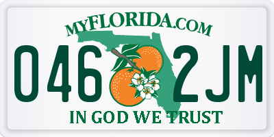 FL license plate 0462JM