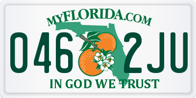 FL license plate 0462JU