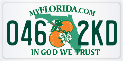 FL license plate 0462KD