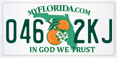 FL license plate 0462KJ
