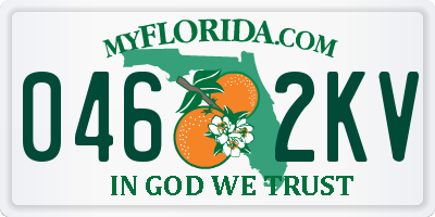 FL license plate 0462KV
