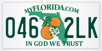 FL license plate 0462LK