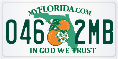 FL license plate 0462MB