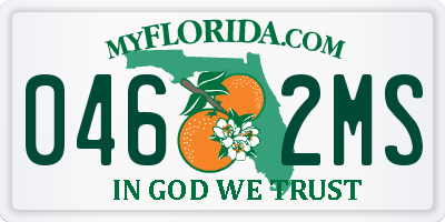 FL license plate 0462MS