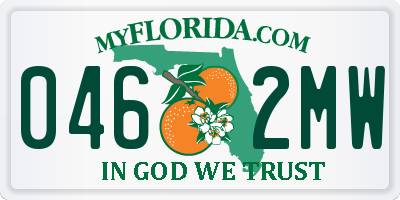 FL license plate 0462MW