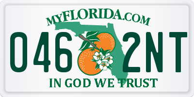FL license plate 0462NT