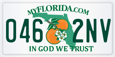 FL license plate 0462NV