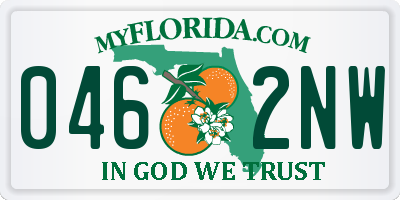 FL license plate 0462NW
