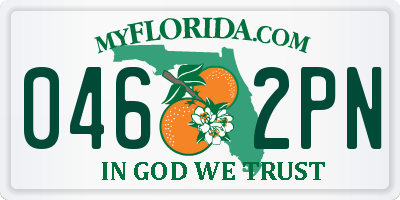 FL license plate 0462PN