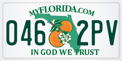 FL license plate 0462PV