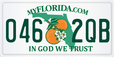 FL license plate 0462QB