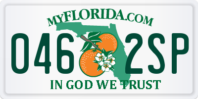 FL license plate 0462SP