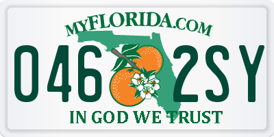 FL license plate 0462SY