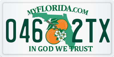 FL license plate 0462TX