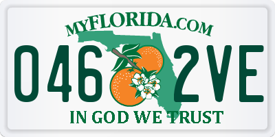 FL license plate 0462VE