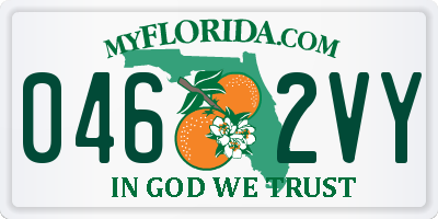 FL license plate 0462VY