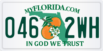 FL license plate 0462WH