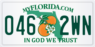 FL license plate 0462WN