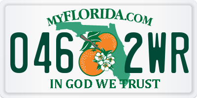 FL license plate 0462WR