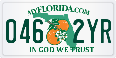 FL license plate 0462YR