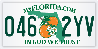 FL license plate 0462YV
