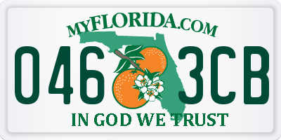 FL license plate 0463CB
