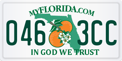 FL license plate 0463CC
