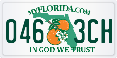 FL license plate 0463CH