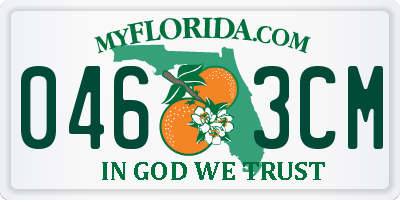 FL license plate 0463CM