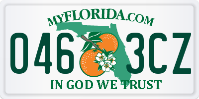 FL license plate 0463CZ