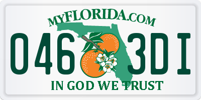 FL license plate 0463DI