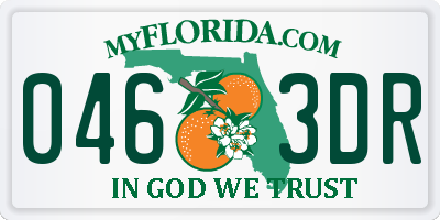 FL license plate 0463DR