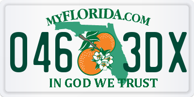 FL license plate 0463DX