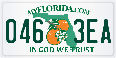 FL license plate 0463EA
