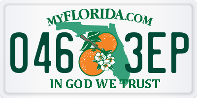 FL license plate 0463EP