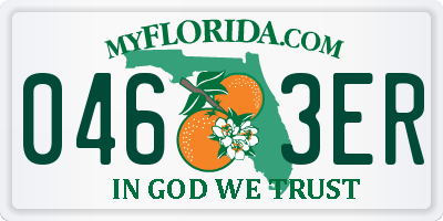 FL license plate 0463ER