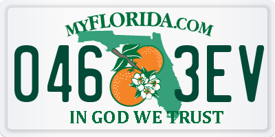 FL license plate 0463EV