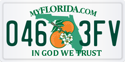 FL license plate 0463FV